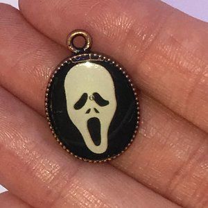 Cute Brass Ghost Scream Head Charm